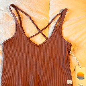 Vuori Women's Marsala Rib Crop Tank